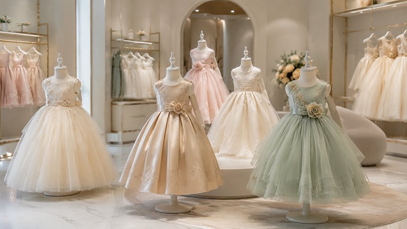 Premium girls dress showroom display