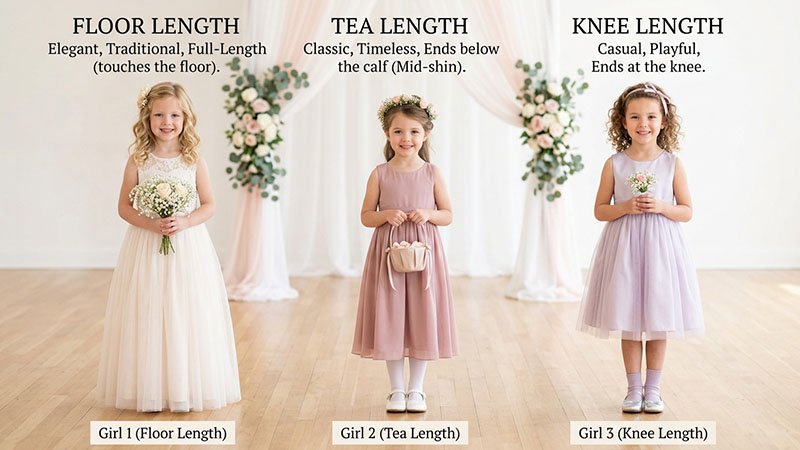 Flower Girl Dress Length by Age: Size Guide