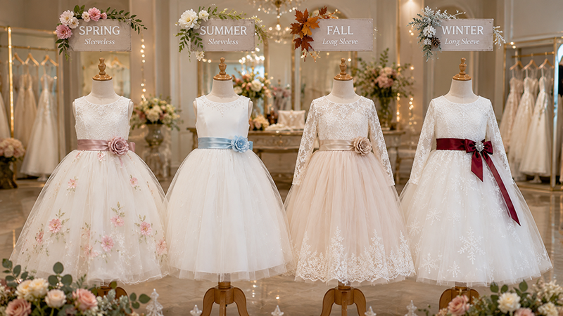 5 Dress Styles Trending in US Boutiques This Season Flower girl dress styles grouped by wedding theme