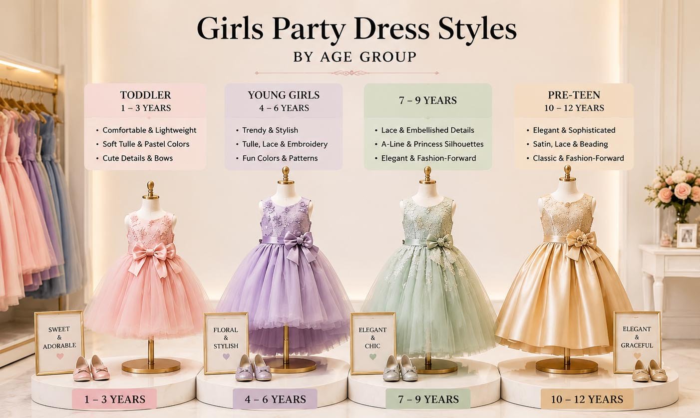 Party dresses by age group