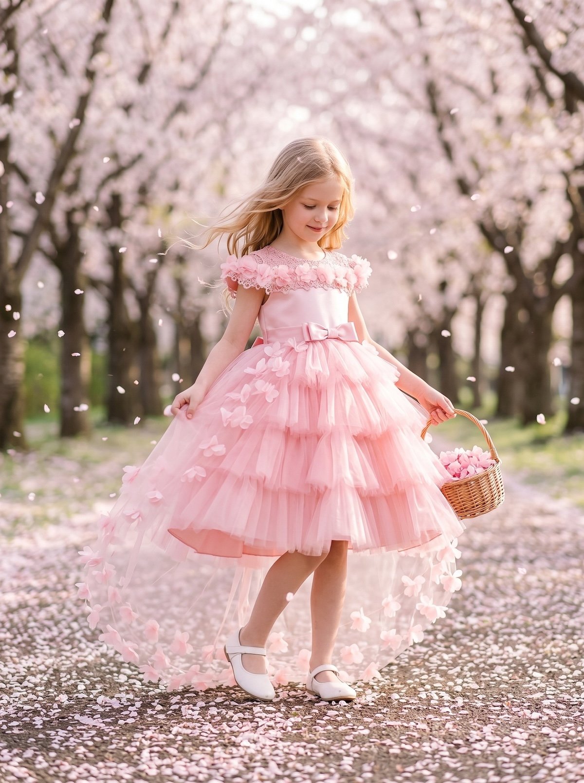 Wholesale Girls Bow Waist Princess Dress – Sleeveless Tulle Party Dress
