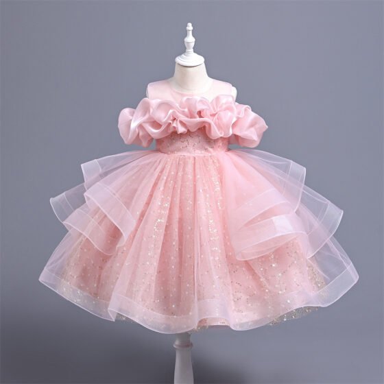 Girls princess tulle summer dress — bodice detail