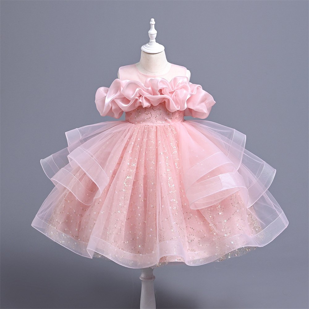 Girls princess tulle summer dress — bodice detail