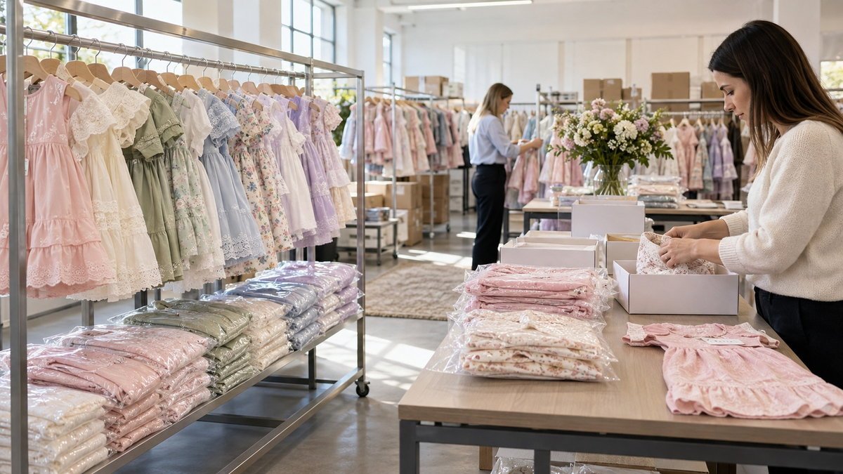 Ready-Stock Easter Dresses Ready-stock Easter girls dresses prepared for wholesale boutique orders