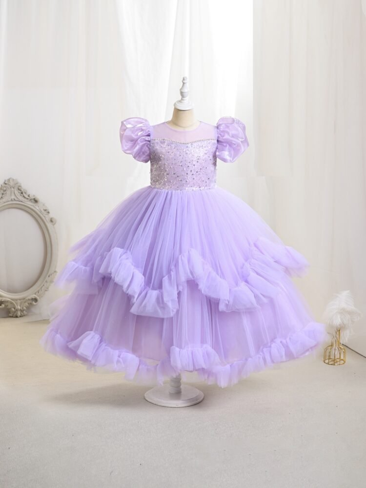 Wholesale purple princess dress for girls - main view